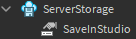 A BoolValue named SaveInStudio in ServerStorage
